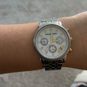 Michael Kora two toned watch